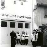 Einweihung Gerätehaus durch Amtsvorsteher Lang am 26.11.1955